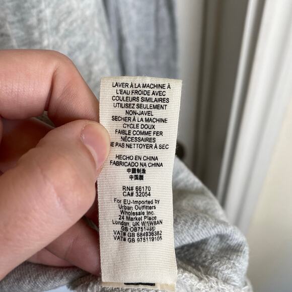 Free People Retro Stripe Oversized Sweatshirt Mini Dress Stripe Gray Size Medium - Picture 7 of 8